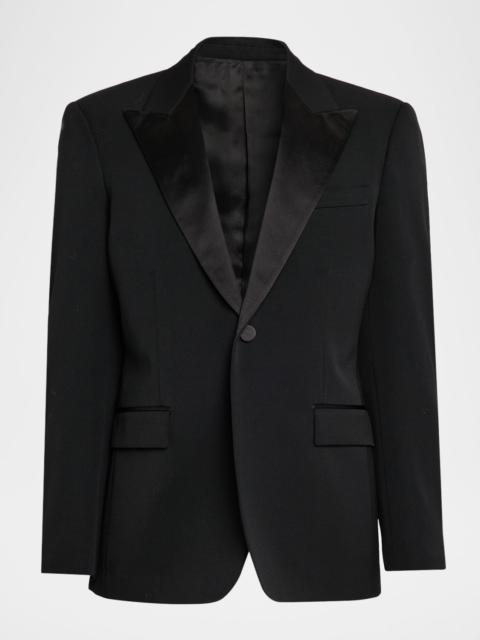 Burberry Men's Grain de Poudre Wool Tuxedo Jacket