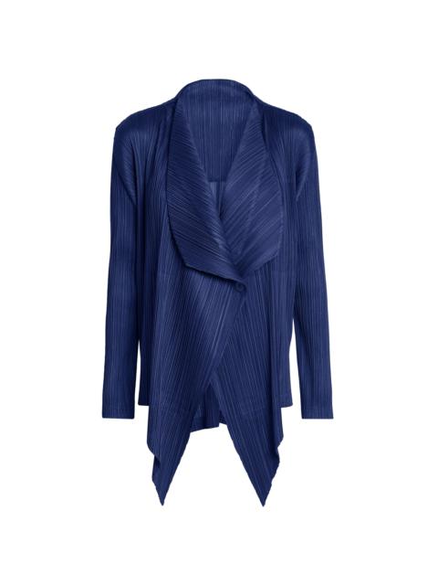 Pleats Please Issey Miyake Women's Monthly Colors: January Plissé Drape Jacket - Dark Navy
