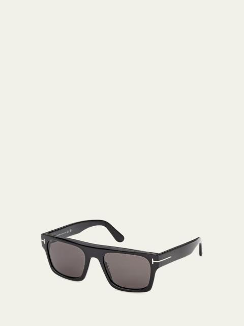 TOM FORD Men's Cyrus 02 53mm Square Acetate Sunglasses