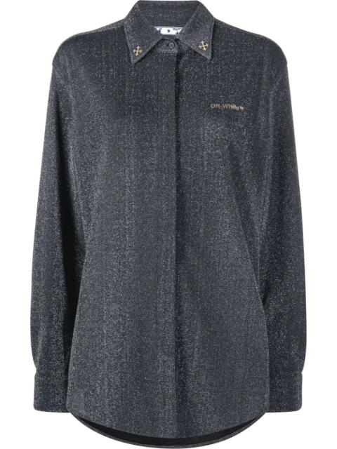 Off-White glitter Arrow plaque shirt