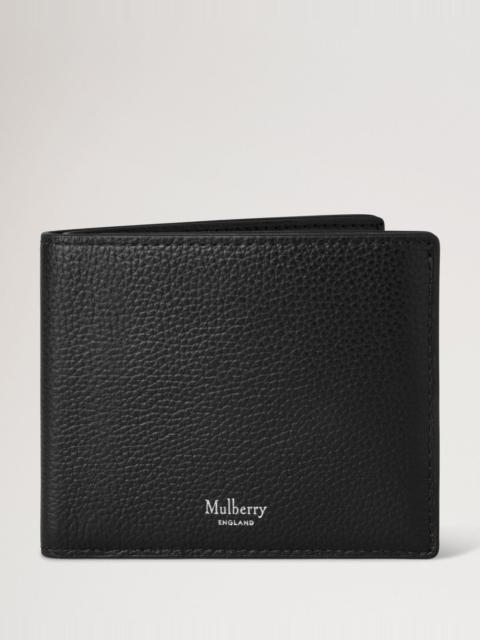 Mulberry Heritage Bifold Coin Wallet Black Small Classic Grain