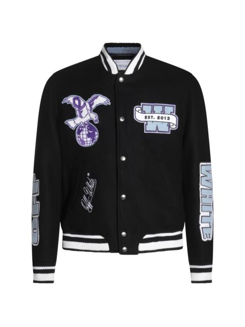 logo-patch bomber jacket