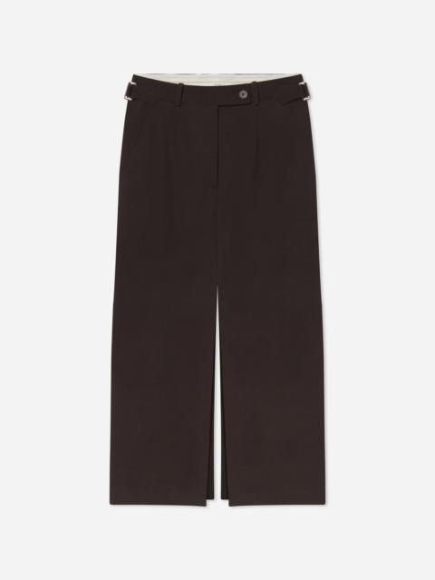 CO Tailored Front-Slit Midi Skirt in Linen