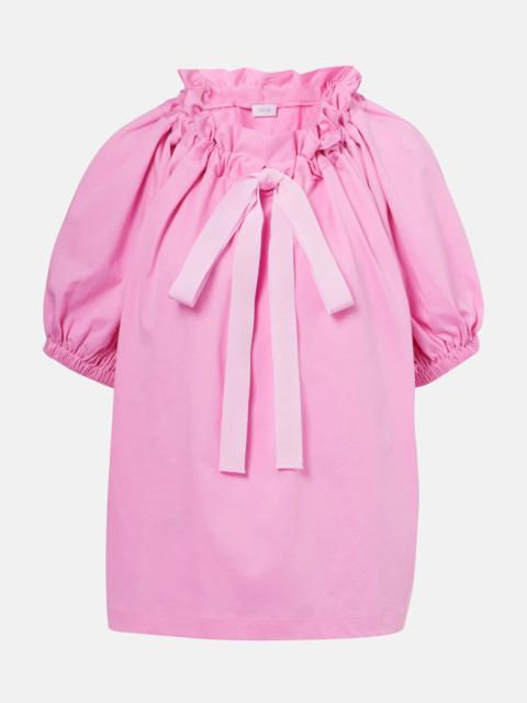 PATOU Off-shoulder cotton jersey top