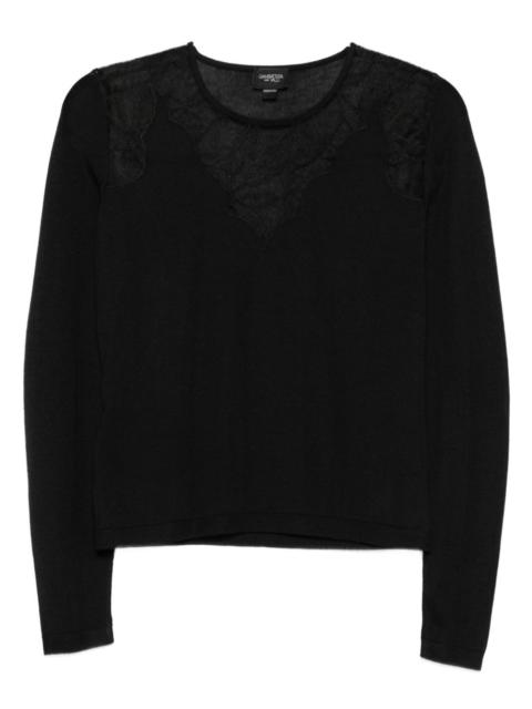 GIAMBATTISTA VALLI lace-insert long-sleeve top