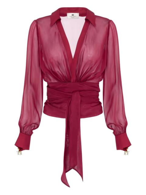 ELISABETTA FRANCHI sash-detail blouse