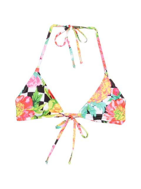 Moschino floral-print bikini top
