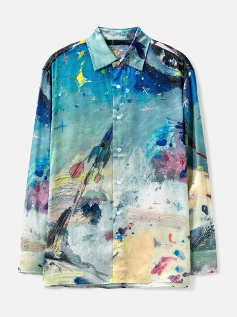 KidSuper BOOK PAGE SILK SHIRT