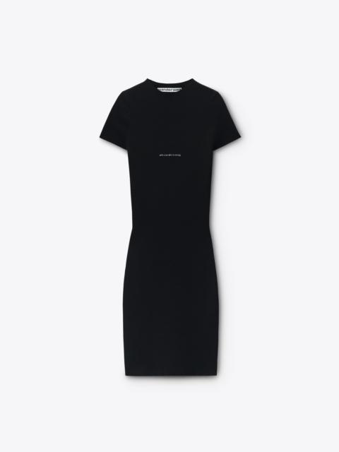 Alexander Wang ss crewneck mini dress w/ jacquard logo