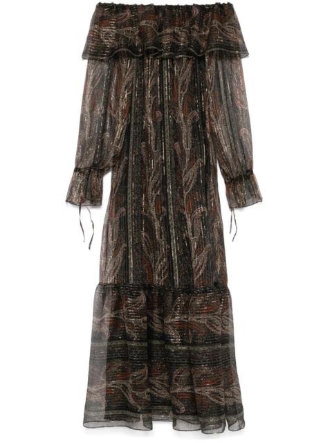 SAINT LAURENT paisley muslin maxi dress