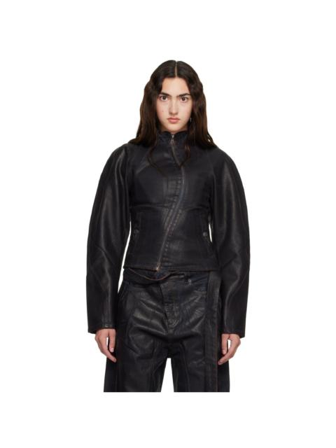 OTTOLINGER Brown Glazed Curve Denim Jacket