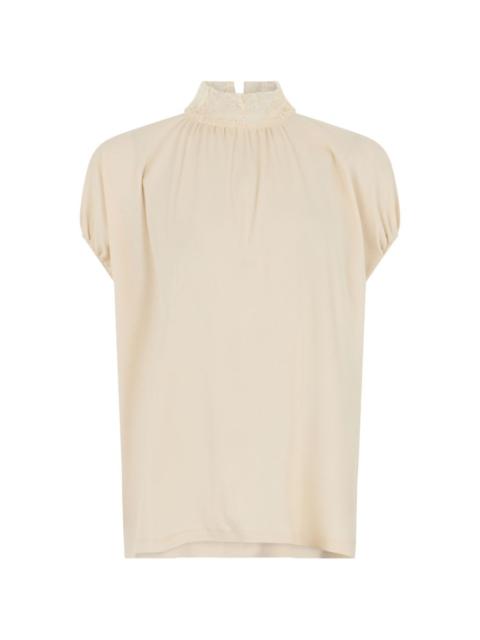 FABIANA FILIPPI lace-collar gathered blouse