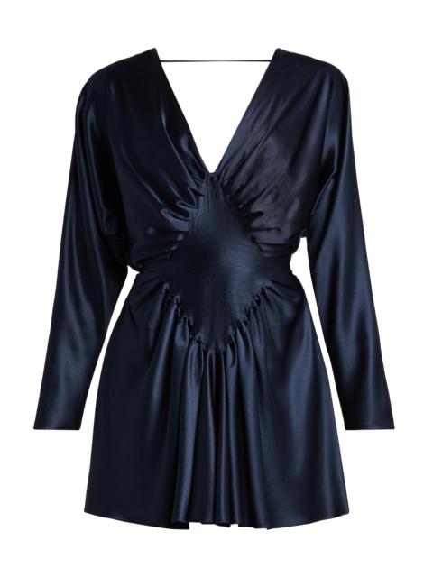 VERSACE Women's Silk Satin Cocktail Minidress - Dark Navy