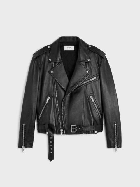 biker jacket in soft lambskin