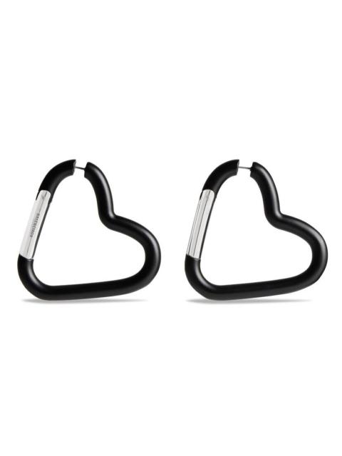 Women's Love Clip Earrings in Black