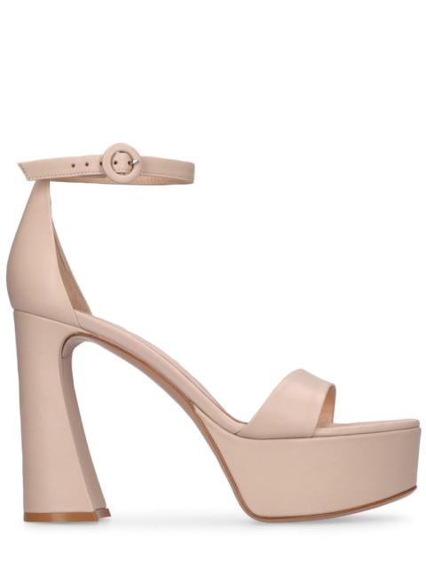 105mm Holly leather high heel sandals