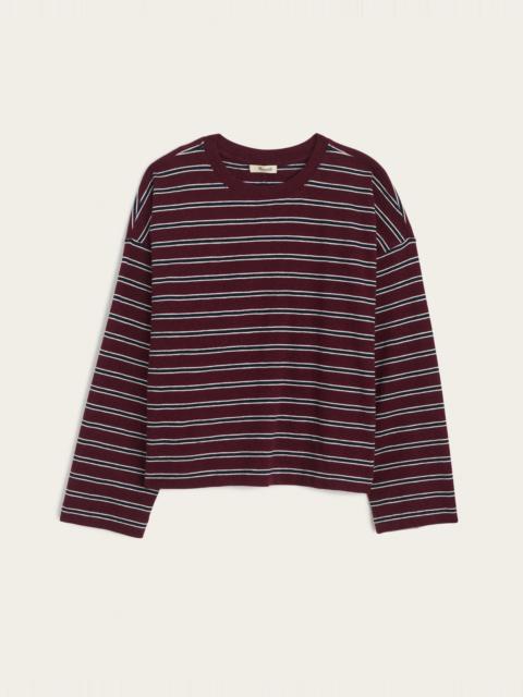Madewell Easy Crewneck Long-Sleeve Tee in Sunday Slub