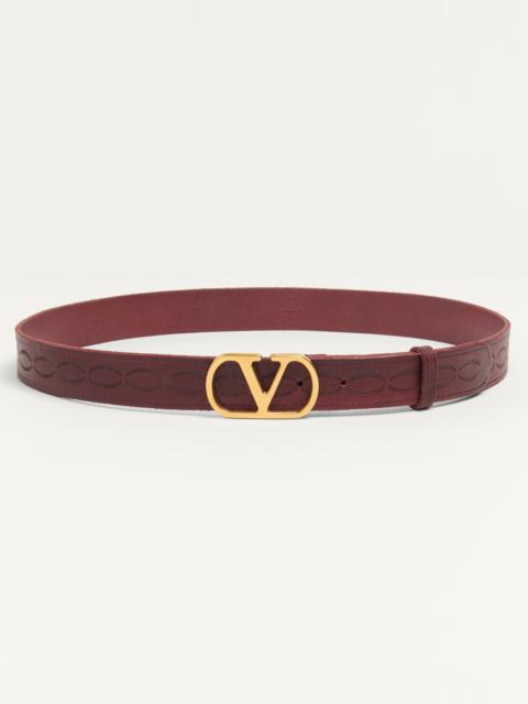 VLOGO SIGNATURE CALFSKIN BELT 30 MM