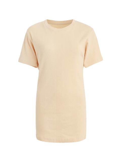 Ribbed-Knit Cotton Top neutral