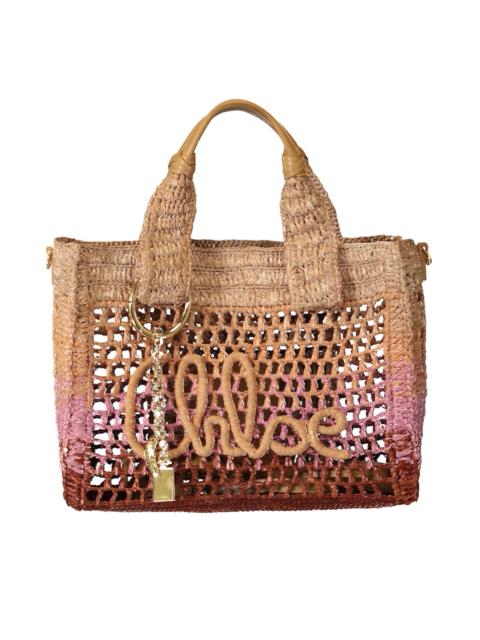 Chloé Summer Banana Rafia Bag - Bleached Brown