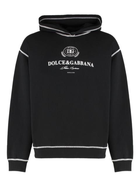 Dolce & Gabbana logo-print cotton hoodie