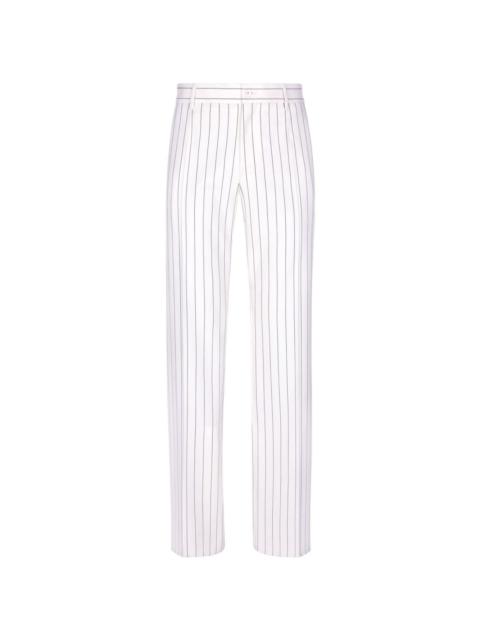 Dolce & Gabbana straight-leg striped wool trousers