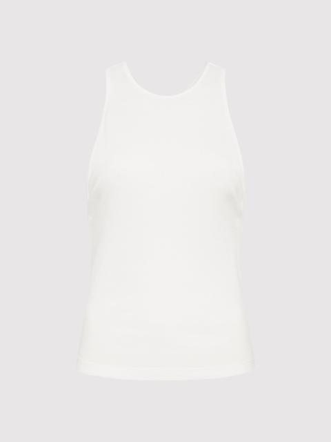 ST. AGNI Organic Cotton V Back Tank - White