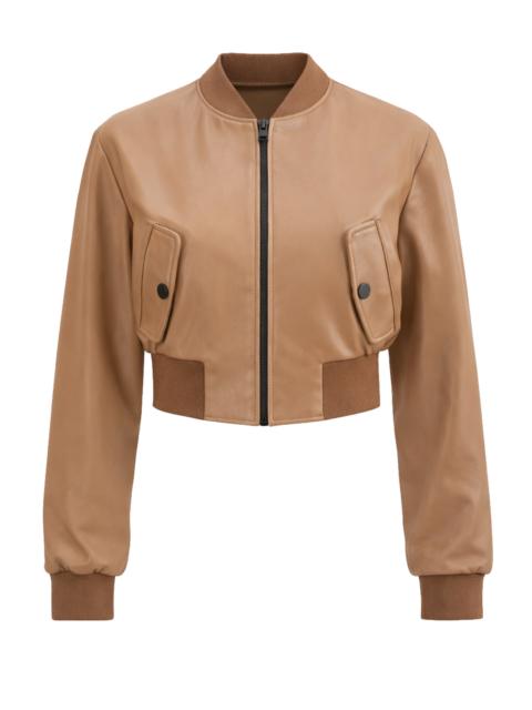 LAMARQUE Evelin Crop Zip Jacket - Mocha
