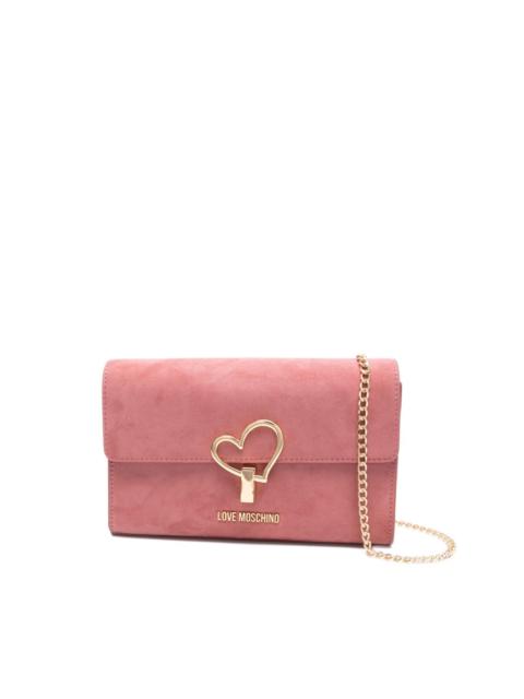 Moschino heart-plaque crossbody bag