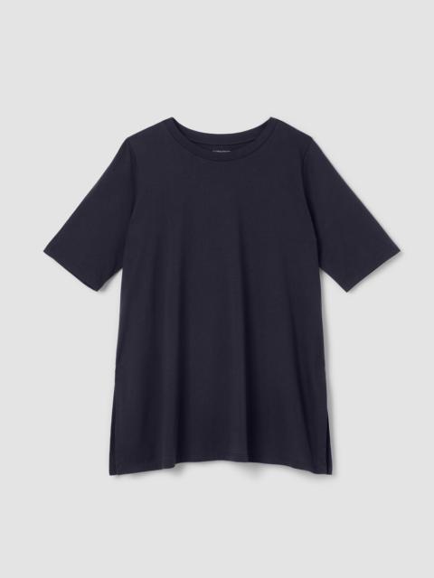 EILEEN FISHER Organic Pima Cotton Jersey Long Tee