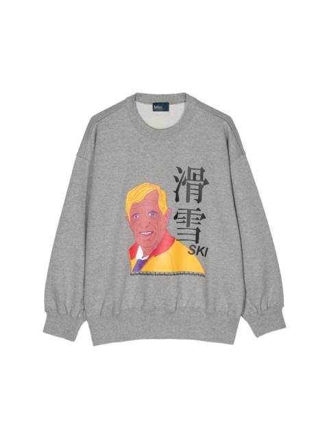 Kolor graphic-print cotton sweatshirt