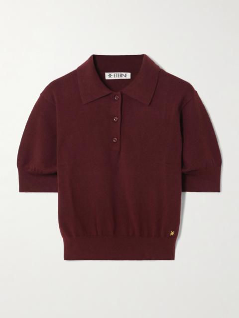 ÉTERNE Journey Embellished Cashmere Polo Shirt