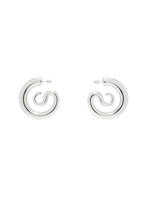 PANCONESI Silver Serpent Hoops Medium Earrings