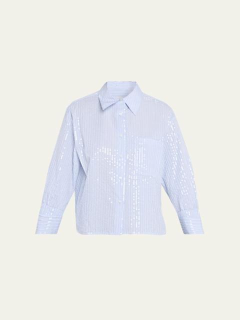 TWP J. D. Sequined Striped Shirt
