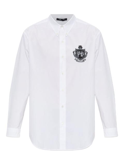 Balmain emblem buttoned shirt