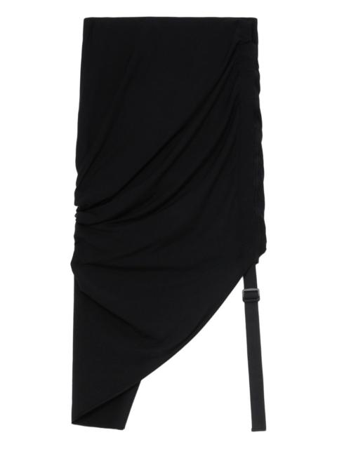 Helmut Lang draped asymmetrical skirt