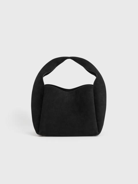 Bucket bag black suede