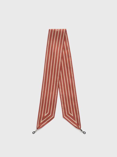 TOTEME Striped sunglasses scarf red/ecru