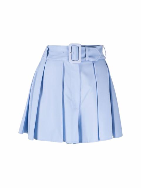 PATOU pleated belted shorts