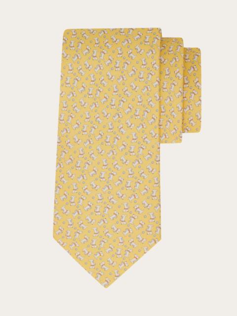 FERRAGAMO Charlie print silk tie