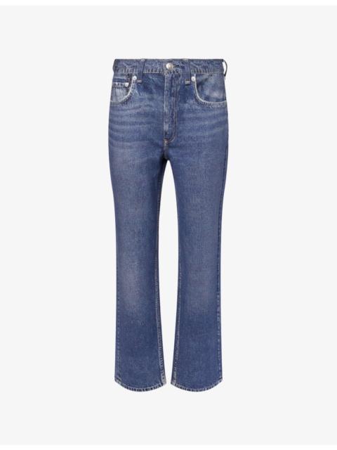 rag & bone Harlow Straight-Leg Featherweight Stretch-Denim Jeans