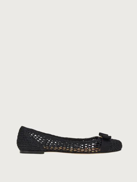 FERRAGAMO WOVEN VARINA BALLET FLAT