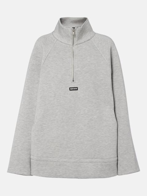 ROTATE Oversized half-zip sweatshirt
