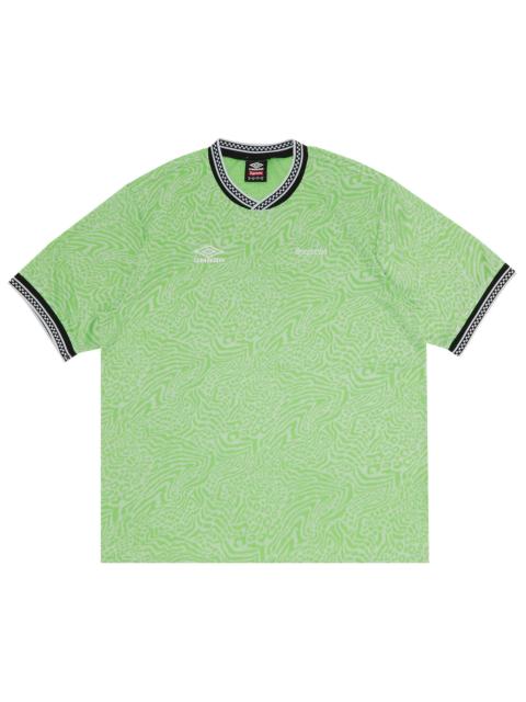 Supreme 대 x Umbro Jacquard 동물 인쇄 축구 저지 '화이트 이름 *