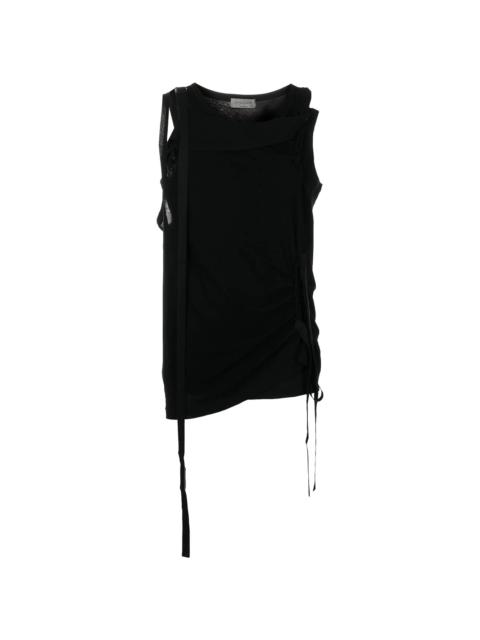 Yohji Yamamoto asymmetric crew neck vest
