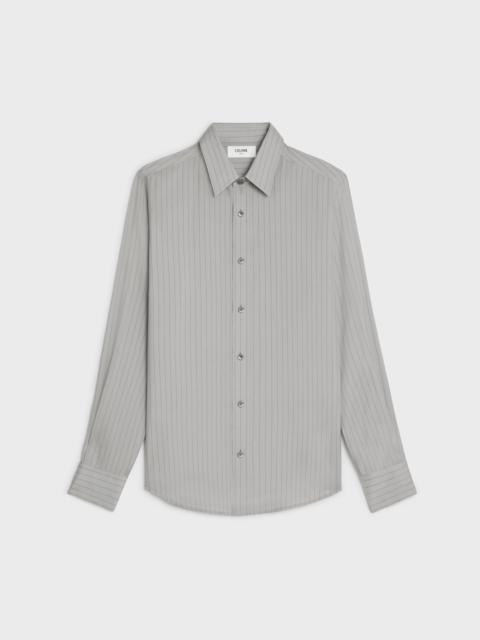 loose shirt in striped silk