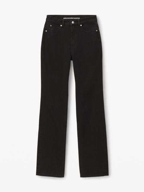 Alexander Wang fly high-rise stacked jean in denim