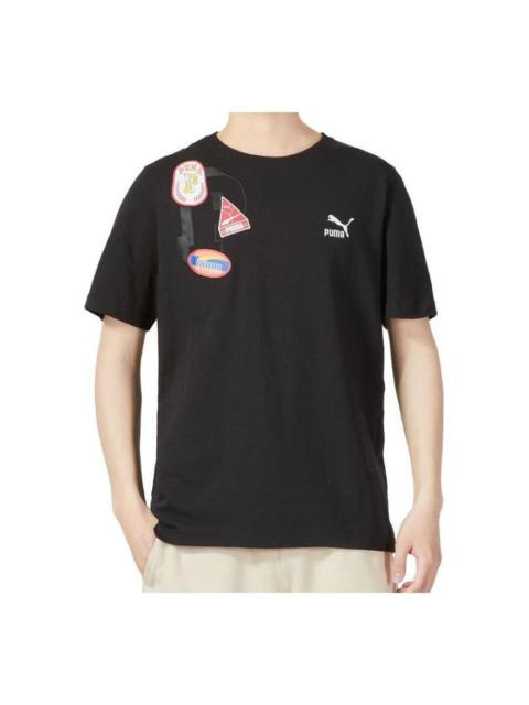 PUMA Casual Printed T-Shirt 'Black' 623250-01