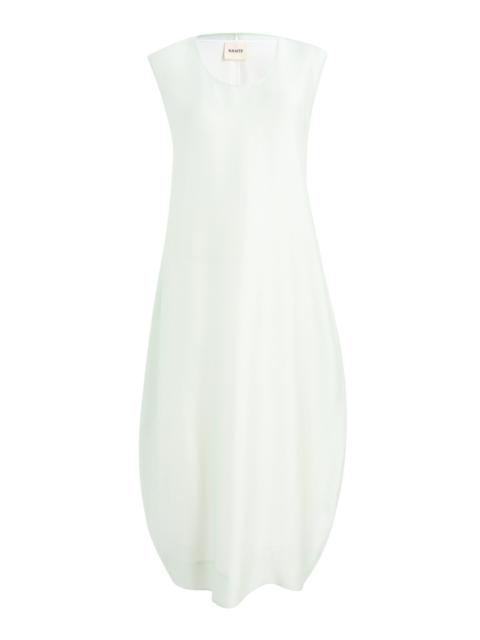 KHAITE Grier Silk Maxi Dress white