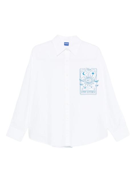 HUGO sun-print long-sleeves shirt
